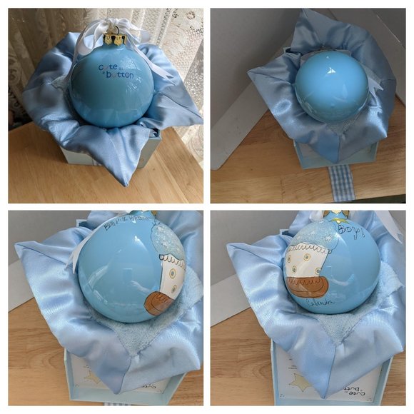 Cute As A Button, BIRTHDAY BOY Glass Ornament & comfort blanket - Picture 8 of 16